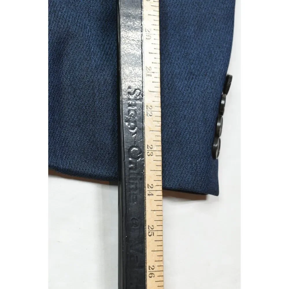 Hugo Boss Blazer Mens 42R Blue Wool Super 130s Guabello Two-Button Slim Fit